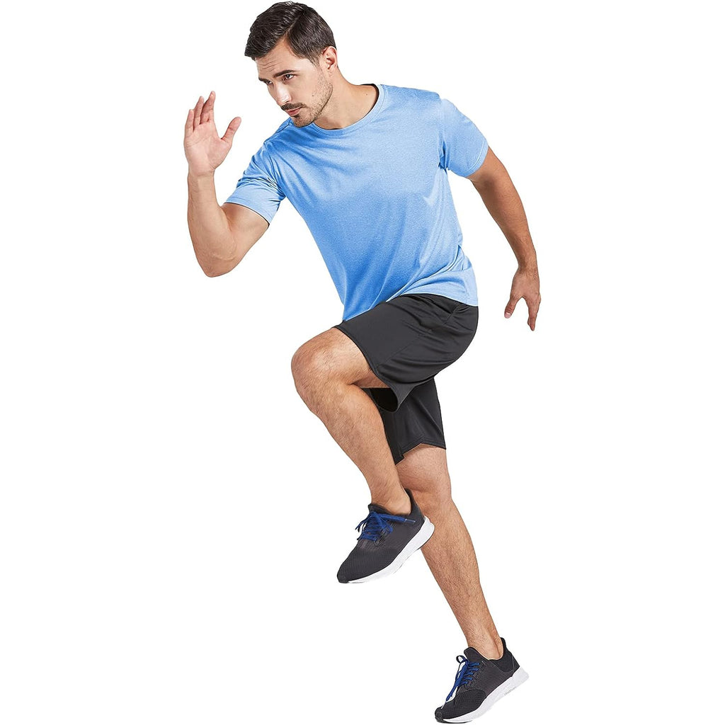 5 Pack Men'S Dry Fit T Shirts Athletic Running Gym Workout Short Sleeve Tee Shirts For Men