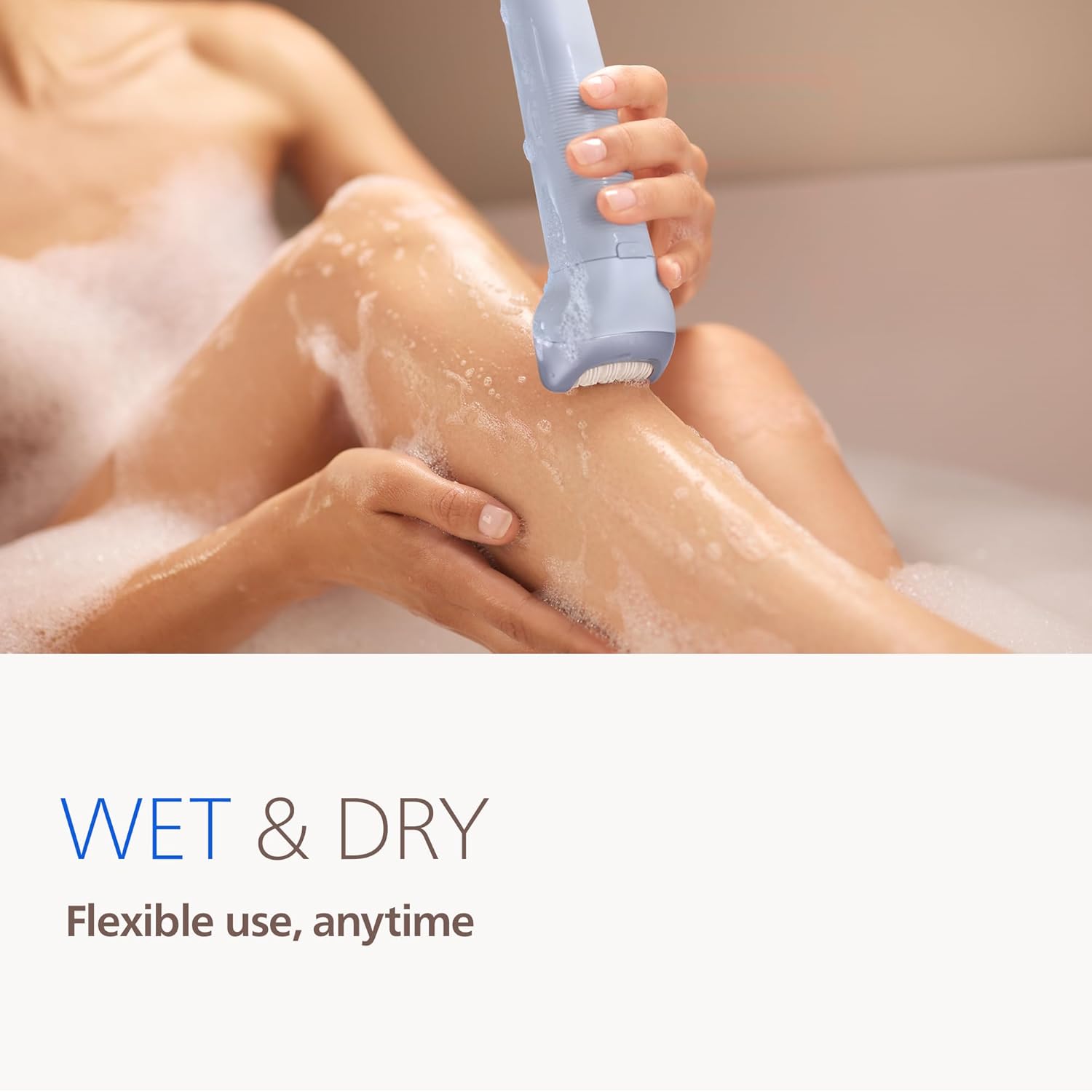 Philips Epilator Series 8000 - Cordless Wet and Dry Electric Epilator, Hair Removal for Legs and Body, with ProGuide, 3 Accessories, 60 min. Runtime, Model BRE708/00
