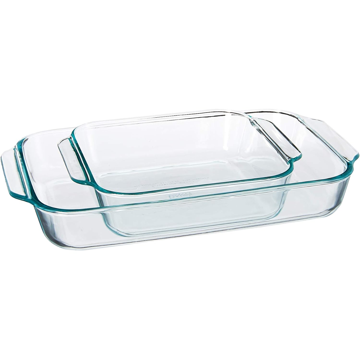 Pyrex Clear Glass Baking Dishes Set – Models 233 (3-Qt) Rectangular And 222 (2-Qt) Square – Glass Oven Bakeware – Perfect For Brownies, Caseroles, And So Much More - Made In Usa