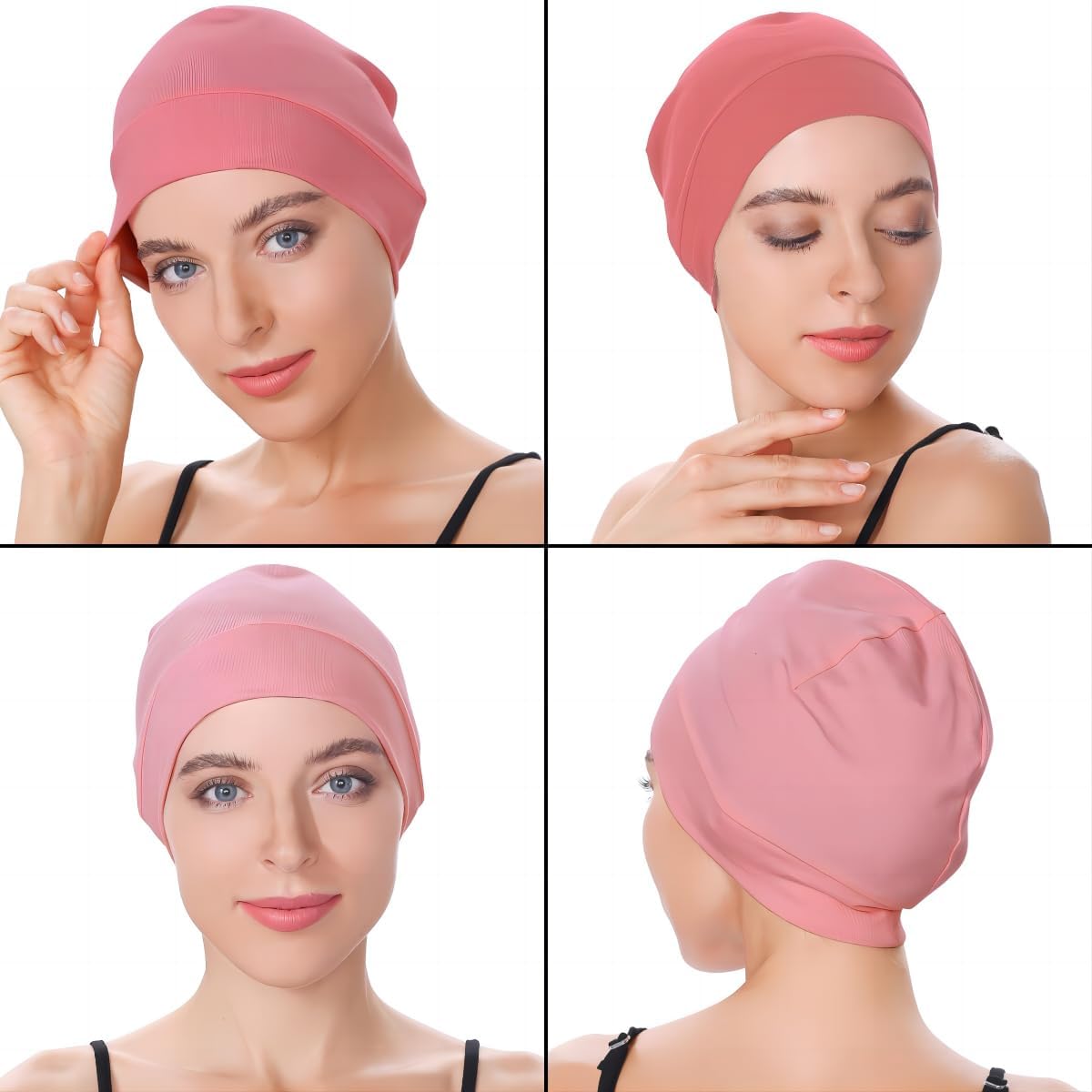 100% Cotton Skull Caps Beanie Sleeping Hats For Men Women | Lightweight, Soft & Breathable Skully Head Cover, Helmet Liner For Cycling & Running, Wicking Cpap Chemo Bald Nightcap