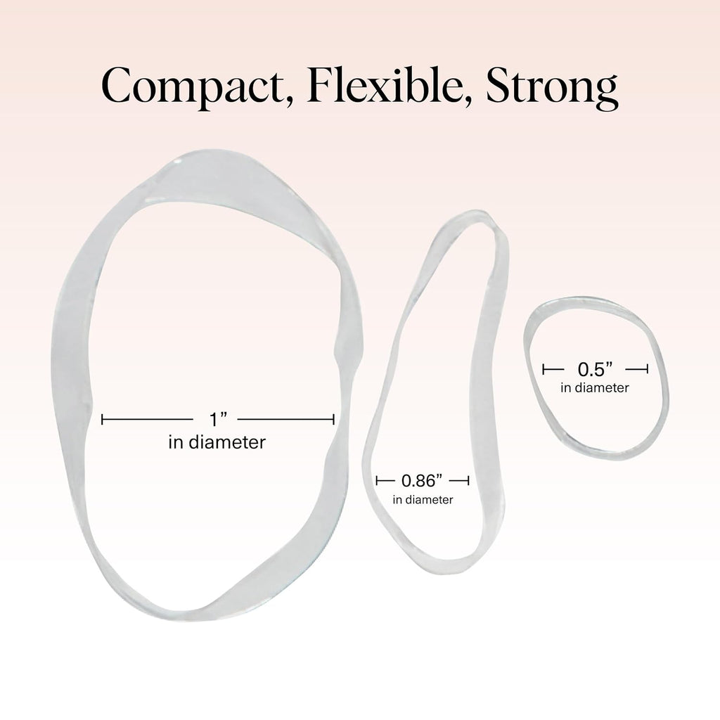 Kitsch Hair Ties No Damage For Kids, Teens And Women - Rubber Bands For Hair Styling | No Snag Hair Elastics | Daily Hair Accessories - 500Pcs (Clear)