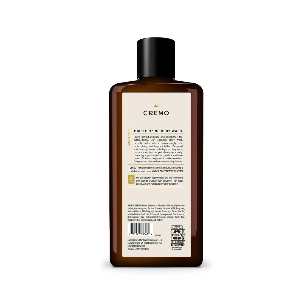 Cremo Body Wash For Men, Rich-Lathering Italian Bergamot, 16 Fl Oz