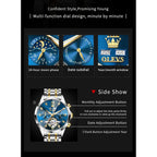 Olevs Skeleton Men Watches Automatic Business Luxury Diamond Self Winding Watch For Men Stainless Steel Calendar Wrist Watch