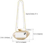 Acrylic Shell Clutch Purse For Women, Marble Evening Bag With Magnetic Closure For Wedding Party