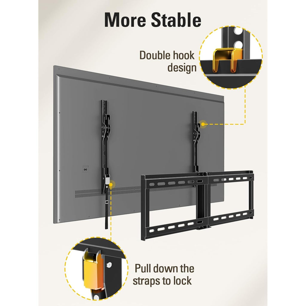 Mounting Dream TV Wall Mount for Most 37-75 Inch TVs up to 132lbs, Tilt TV Mount Fit 16", 18", 24" Studs, Max Vesa 600 x 400mm, Low Profile Flat Wall Mount TV Bracket, US-Based Customer Service