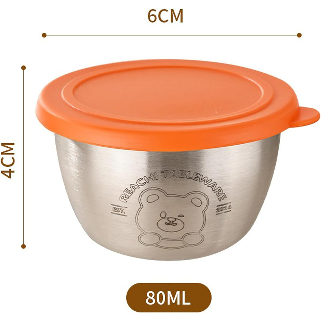Stainless Steel Food Storage Containers Metal Food Storage Containers Leakproof Silicone Lids, 1Pcs Stainless Steel Seasoning Box Household Seasoning 1Pcs