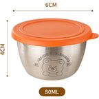 Stainless Steel Food Storage Containers Metal Food Storage Containers Leakproof Silicone Lids, 1Pcs Stainless Steel Seasoning Box Household Seasoning 1Pcs