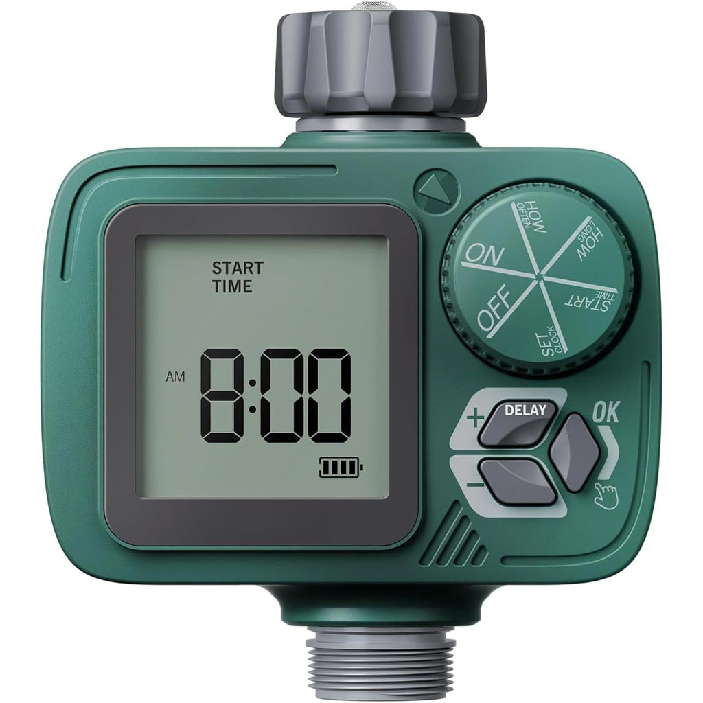 Sprinkler Timer: Programmable Hose Timer With Rain Delay/Manual/Automatic Watering System, Water Timers For Garden Hose, Digital Drip Irrigation For Yard Lawn Outdoor（1 Outlet）