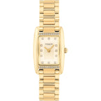 Coach Women'S Reese 2H Quartz Watch, Petite Rectangle Case, Stainless Steel Link Bracelet With Crystal Accents, Timeless Minimalism For Every Day - Gift For Her