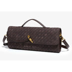 Trendy Woven Evening Clutch Purses Women Underarm Shoulder Handbag Cute Satchels Crossbody Purse Pu Leather Wallet
