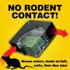 D-Con Refillable Corner Fit Mouse Bait Station, 1 Trap + 18 Bait Refills