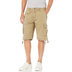 Ochenta Men'S Loose Fit Cargo Shorts With Multi Pockets