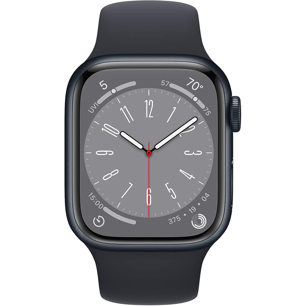 Apple Watch Series 8 [Gps, 41Mm] - Midnight Aluminum Case With Midnight Sport Band, S/M (Renewed) | S/M Size, Renewed