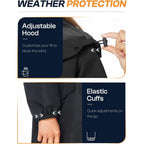 Saphirose Women'S Lightweight Packable Waterproof Long Rain Jacket | Raincoat, Rain Coat, Windbreaker, With Hood, Knee-Length, Pack In Bag, Mesh Lining, Outdoor, Camping, Travel, Walking Dog
