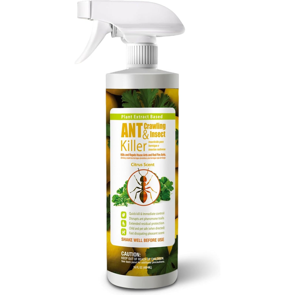 Ecovenger By Ecoraider Ant Killer & Crawling Insect Killer, 16 Oz Ready To Use, Indoor & Outdoor, Kills & Repels, Lasting Prevention, Natural & Non-Toxic Plant Based Formula, Pleasant Citrus Scent
