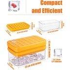 Brigii Ice Cube Tray With Lid & Storage Bin, 56 Cubes Ice Mold With Easy-Release Silicone Bottom, Stackable Ice Trays For Freezer, Bpa Free,For Cocktails, Whiskey, Coffee & Drinks