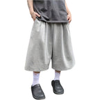 Verdusa Men'S Wide Leg Baggy Athletic Sweat Shorts Workout Basketball Bermuda Shorts With Pockets