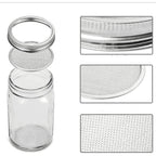 Sprouting Jar Lid (32oz Glass Jars) with 4 Pack Stainless Steel Sprouting Stands for Wide and Wide Mouth Mason Jar for Growing Organic Sprouts, Stainless Steel, 4 Pack