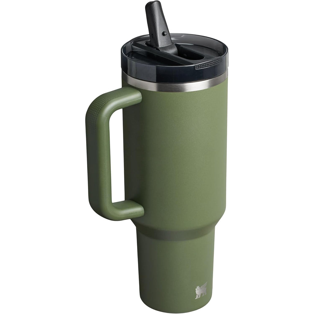 STANLEY Quencher ProTour Flip Straw Tumbler with Leakproof Lid 40 oz | Built-In Straw and Handle | Cup Holder Compatible for Travel | Insulated Stainless Steel Cup | BPA-Free | Dried Pine VRT