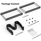 Housolution Pot And Pan Organizer Rack For Cabinet, Expandable Pot Lid Organizer Holder With 14 Adjustable Dividers, Fully Expanded Size 22.83" W X 7.09" D X 7.09" H, Black