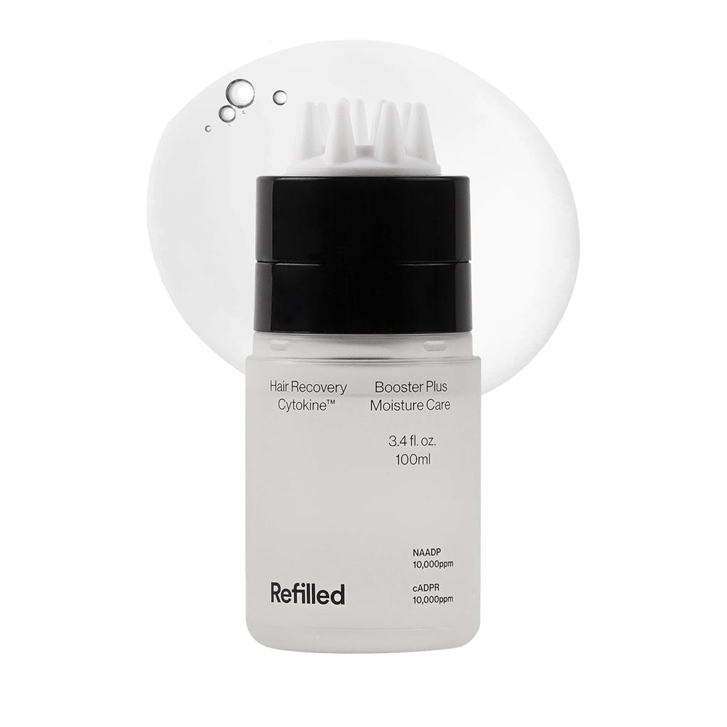 Refilled Cadpr Booster Plus Balancing Hair Growth Serum For Sensitive Scalp | Hair Density & Lightweight Moisture Scalp Care, Thin & Weak Hair, Non-Greasy With Built-In Scalp Massager