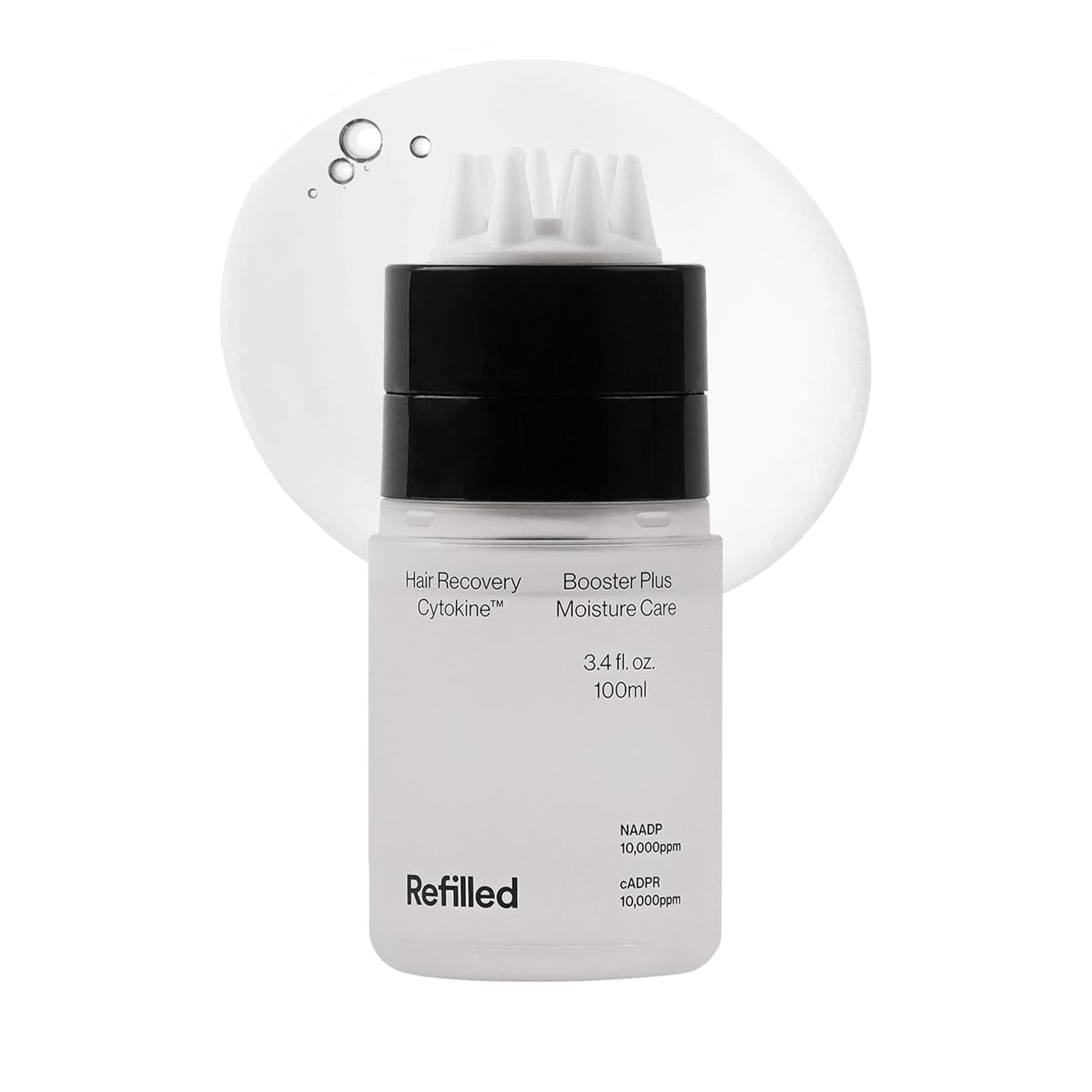 Refilled Cadpr Booster Plus Balancing Hair Growth Serum For Sensitive Scalp | Hair Density & Lightweight Moisture Scalp Care, Thin & Weak Hair, Non-Greasy With Built-In Scalp Massager