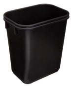 Amazon Basics Small Rectangular Commercial Office Wastebasket, Easy to Clean, 3 Gallon, Black, 2-Pack