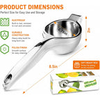 Tezz Premium Lemon Squeezer, Large Heavy Duty Handhelp Juicer For Lemon, Metal Hand Press Citrus Juicer, Lime Squeezer Bar Tool, Manual Citrus Press | Large Bowl Ergonomic Handle Easy Handheld Press For Lemons And Limes