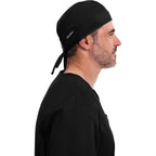 Cherokee Men and Women Scrub Cap with Adjustable Elastic Tie-Back Lightweight, Breathable No-Slip Unisex Surgical Cap - 2506 Black / Navy / Pewter - 3 Pack