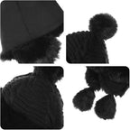 Women Faux Fur Trapper Hat Winter Warm Furry Russian Trooper Hat with Ear Flaps Windproof Ushanka Beanie Cap for Outdoor Ski