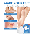 DERMAL Moistfull Silky Foot Socks & Hand Gloves Mask Combo 6 Pack - for Dry Feet and Hands - Home Spa Treatment - Dermatologist Tested, Cruelty Free, Korean Beauty