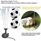 Biling Upgraded Solar Fountain Pump Kit With Ground Stake For Bird Bath | Adjustable Solar Panel, Brushless Low-Consumption Motor, 4 Spray Nozzles, Eco Solar Power For Garden Fish Tank