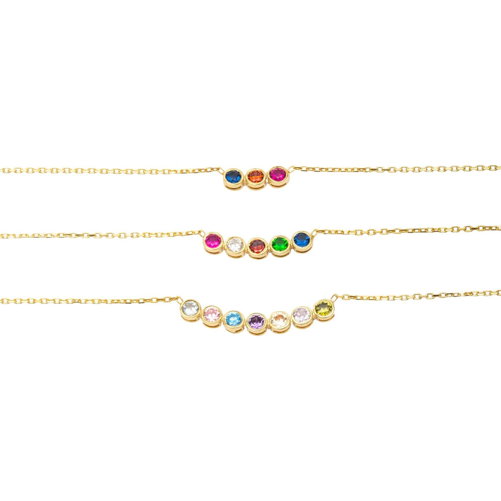 SilveristicJewelry 925 Sterling Silver Birthstone Necklace for Women – Personalized Dainty Necklace, Gift for Mom, Grandma, or Her, Birthday Gift, Birthstone Jewelry for Women