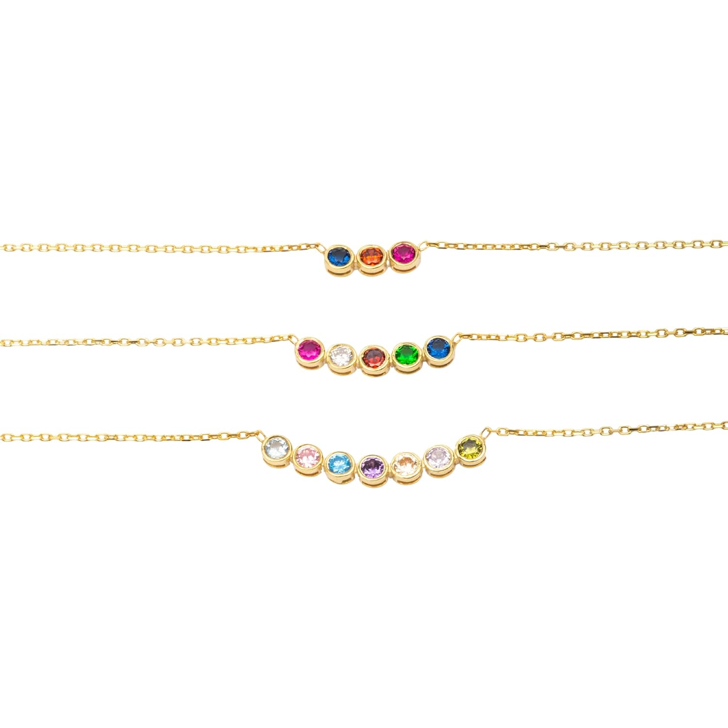 SilveristicJewelry 925 Sterling Silver Birthstone Necklace for Women – Personalized Dainty Necklace, Gift for Mom, Grandma, or Her, Birthday Gift, Birthstone Jewelry for Women