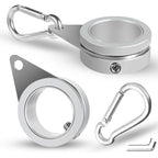 Anovo Flag Pole Rings, Flagpole Rings Aluminum Alloy 360° Rotating Anti Wrap Flag Mounting Spinning Ring Clips For 0.75-1.02 Inch Diameter Flagpole(1 Inch -Pack Of 2, Silver)