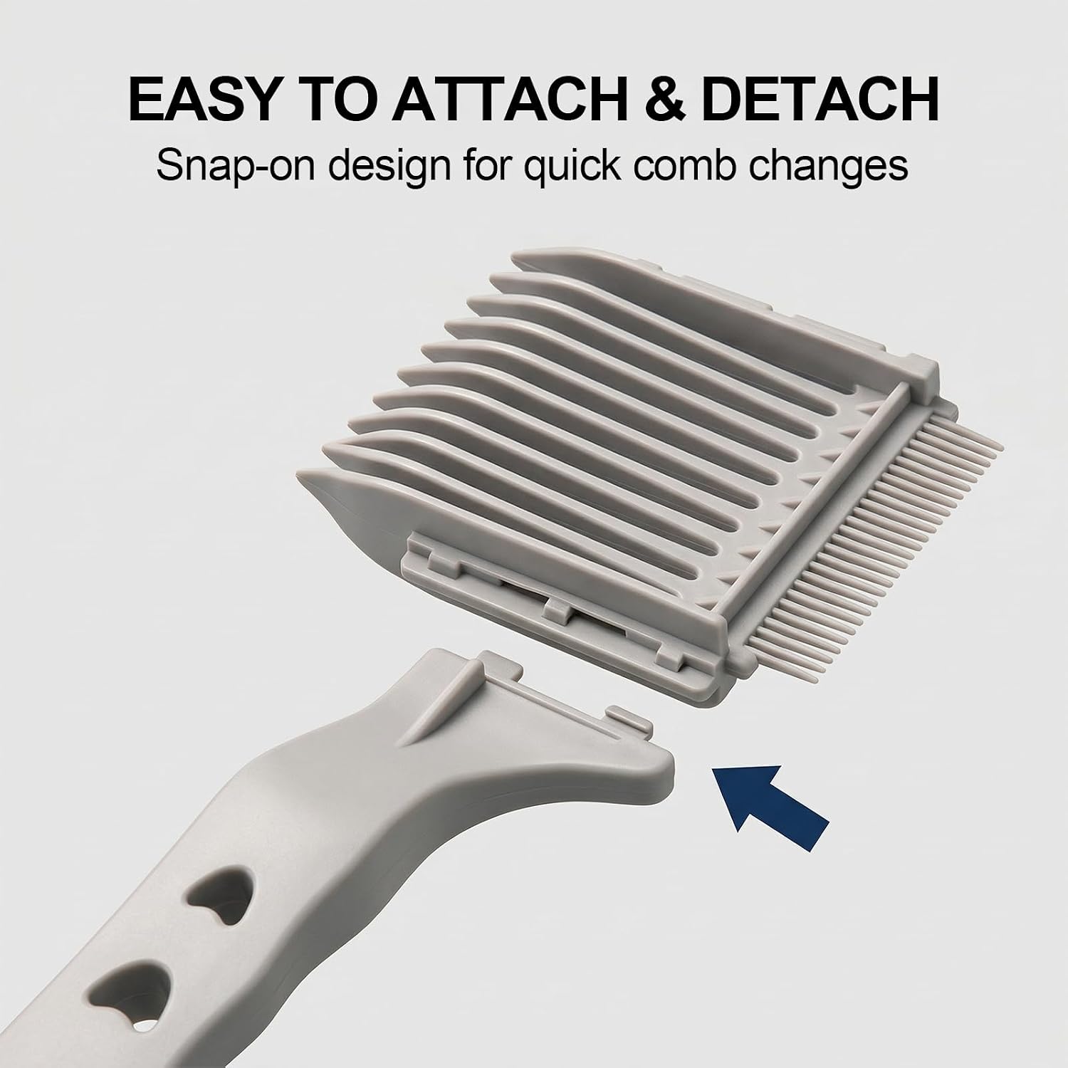 4-In-1 Detachable Detachable Blend Friend Fade Comb, White Barber Haircut Tool For Hair Cutting