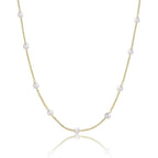 Dainty Pearl Pendant Necklaces for Women 14K Gold Plated Handmade Layered Pearl Chain Necklace Delicate Layered Pearl Necklace Everyday Jewelry Gift