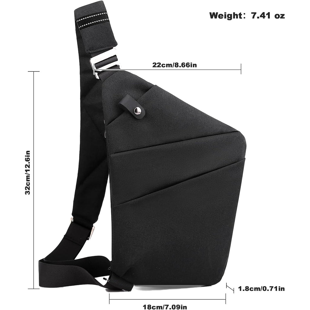 Anti Theft Travel Bag, One Shoulder Large Capacity Cross-Body Bag Chest Fashion Lightweight Sling Bags For Travel Sports