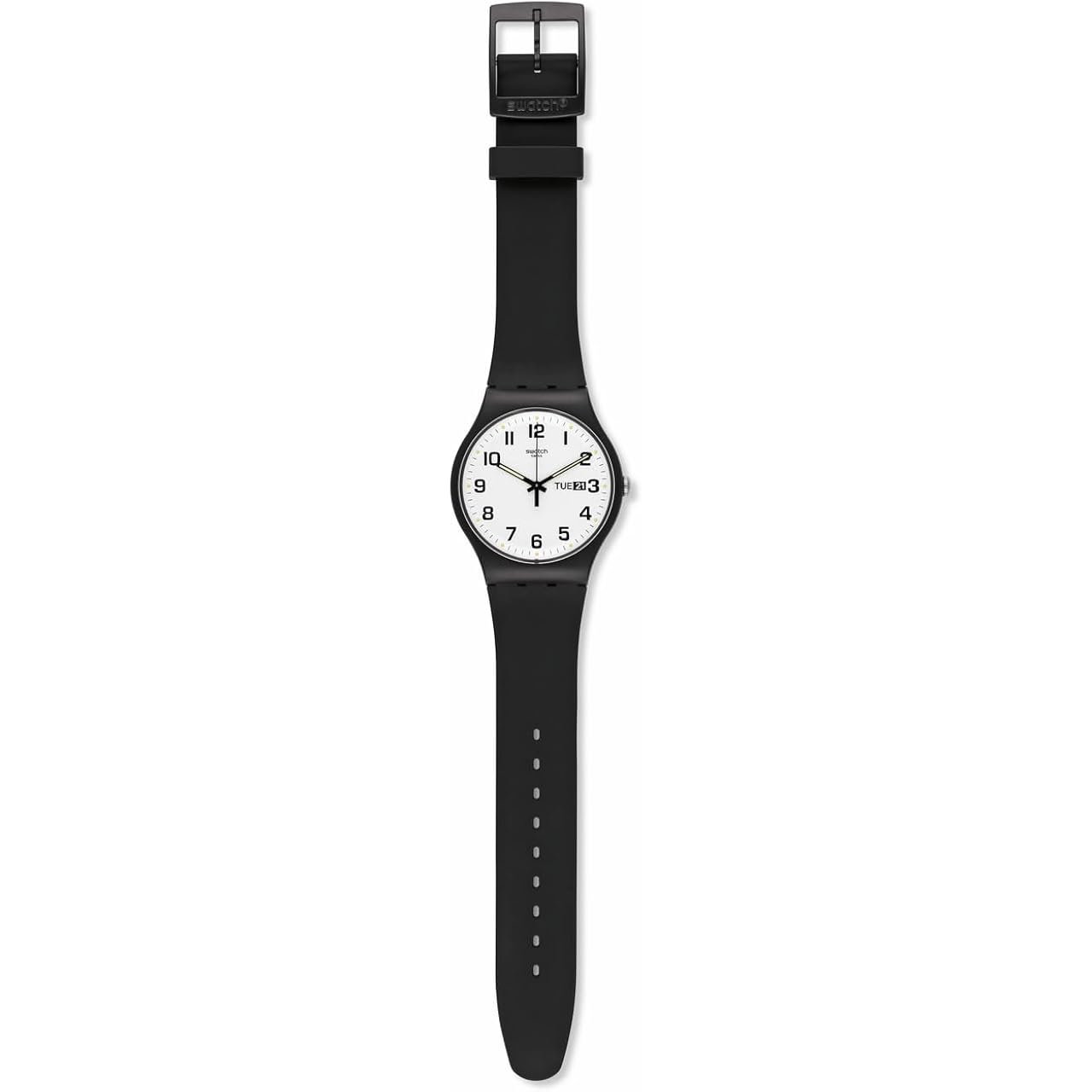Swatch New Gent Biosourced Unisex Watch Casual Polymer Black Quartz Waterproof Twice Again