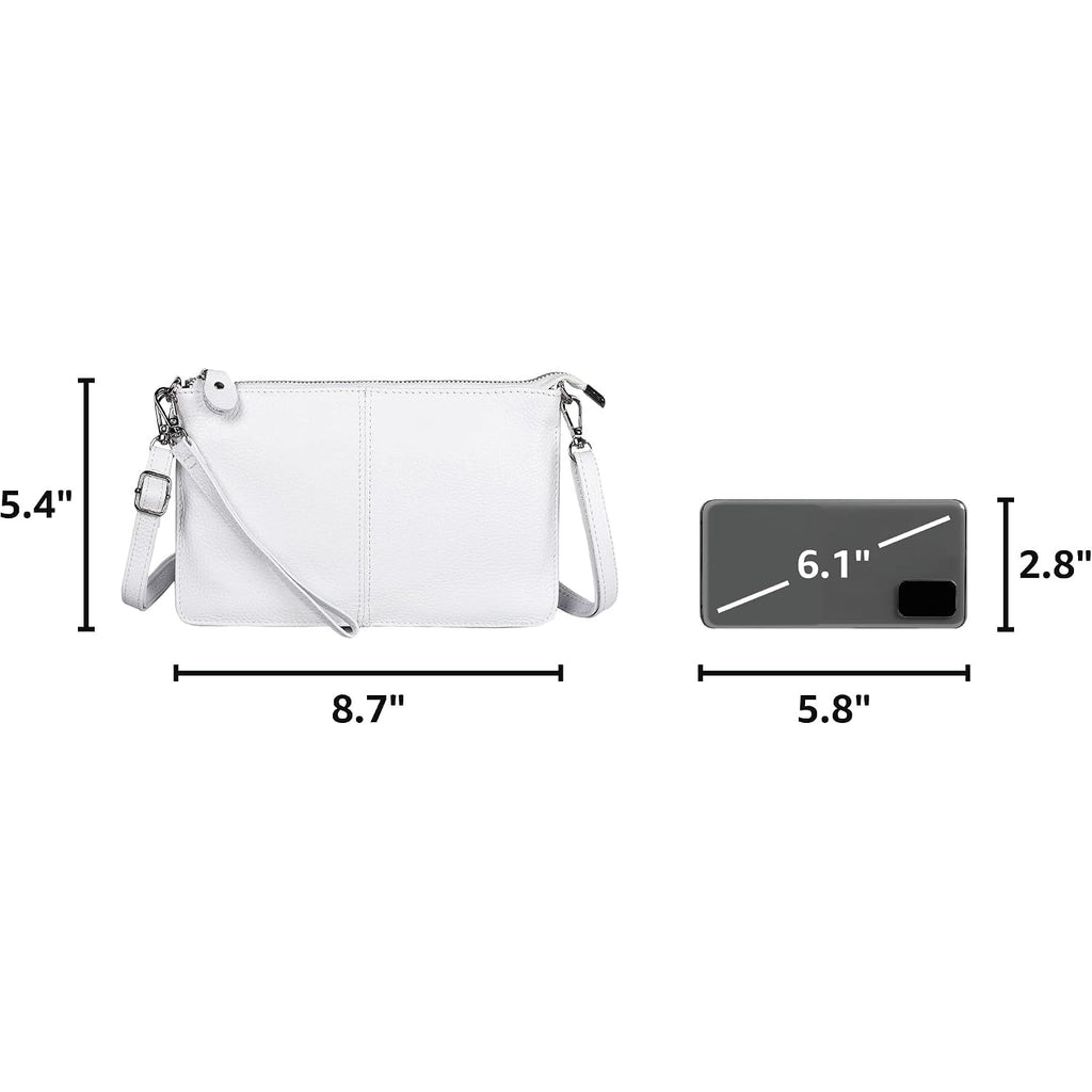 Befen Genuine Leather Wristlet Clutch Wallet Purses Small Crossbody Bags For Women With Rfid Blocking Card Slots