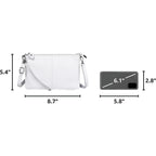 Befen Genuine Leather Wristlet Clutch Wallet Purses Small Crossbody Bags For Women With Rfid Blocking Card Slots