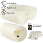 Yoroxrg Set Of 24 Waterproof Outdoor Flameless Candles, Led Candles With 4 Remote And Timer,(H 4" 5" 6" X D 2.2"),For Christmas,Halloween,Wedding,Festival