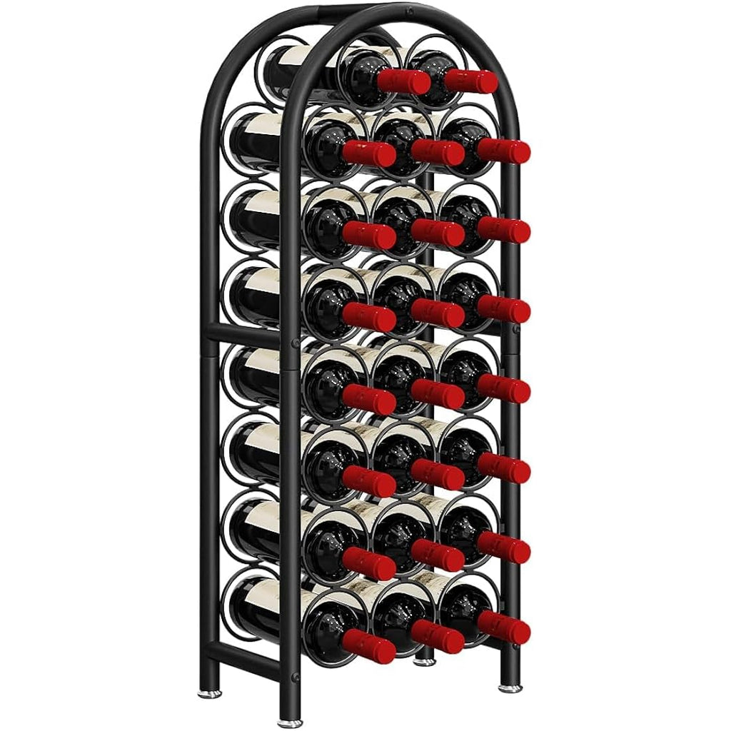Wine Rack Freestanding Floor 23 Bottle Metal Wine Holder Organizer | Wine Rack Freestanding Floor Large Capacity Wine Storage Organizer For Home Bar Kitchen