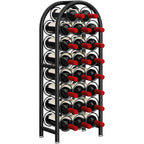 Wine Rack Freestanding Floor 23 Bottle Metal Wine Holder Organizer | Wine Rack Freestanding Floor Large Capacity Wine Storage Organizer For Home Bar Kitchen