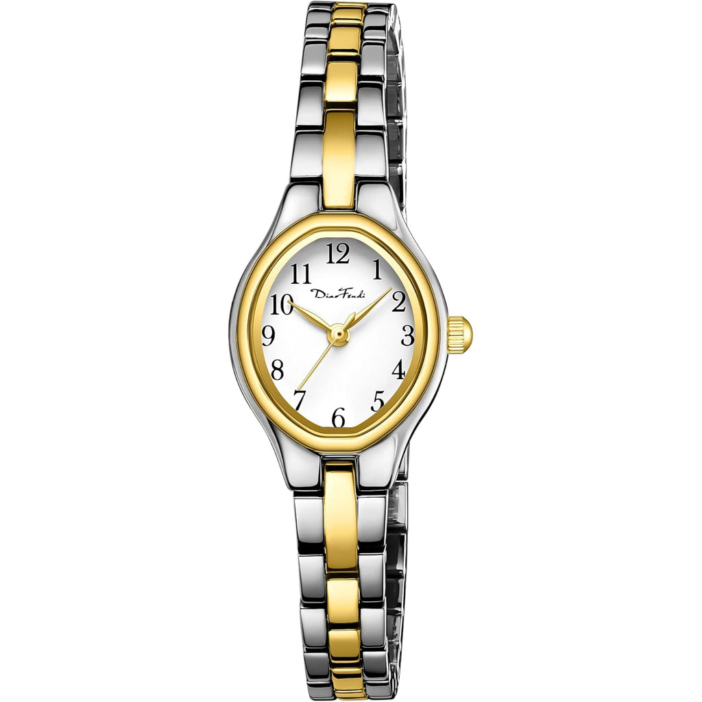 Diaofendi Small Gold Bracelet Watches Vintage Ladies Quartz Wrist Watches Stainless Steel Band,Waterproof.