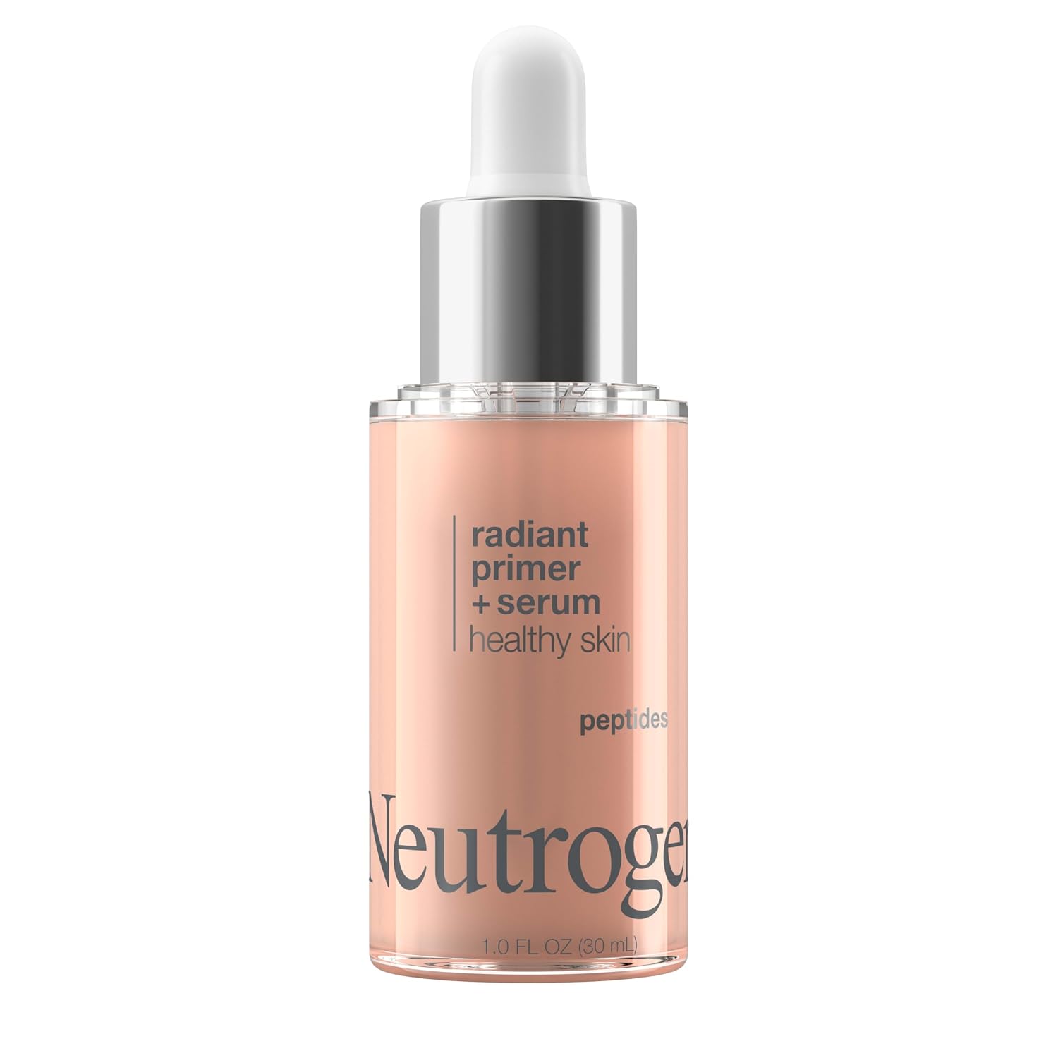 Neutrogena Healthy Skin Radiant Booster Primer & Serum, Skin-Evening Serum-To-Primer With Peptides & Pearl Pigments, Evens The Look Of Skin'S Tone & Smooths Texture, 1.0 Fl. Oz