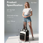 Rolling Backpack For Women, Travel Backpack With Wheels, Dual-Opening Wheeled Laptop Backpack, Stylish Rolling Laptop Bag, Overnight Underseat Carry On Luggage For College Business Work, Beige Brown