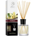 Reed Diffuser With Natural Essential Oil Vanilla 6.8 Fl Oz (200Ml) - Scented Reed Diffuser - Gift Set With Bamboo Sticks - Best For Aromatherapy - Spa - Home - Office - Fitness Club
