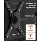 Putorsen Vesa Adapter Mount Bracket Kit For Screens 32 To 55 Inch Lcd Led Tv, Tv Mount Adapter Bracket Upgrade Mounting Holes Up To 400X400 Mm, Black