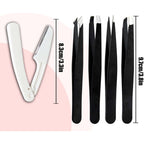 Tweezers Kit Tweezer for Women Facial Hair Removal Tweezers Professional Tweezers Set Eyebrow Tweezer, [9+1 PCS] Professional Stainless Steel Eyebrow for Women &Men,Black Beauty Sets